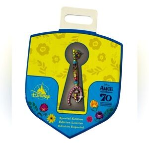 Alice in Wonderland 70th Anniversary Collectible Key Pin – Special Edition